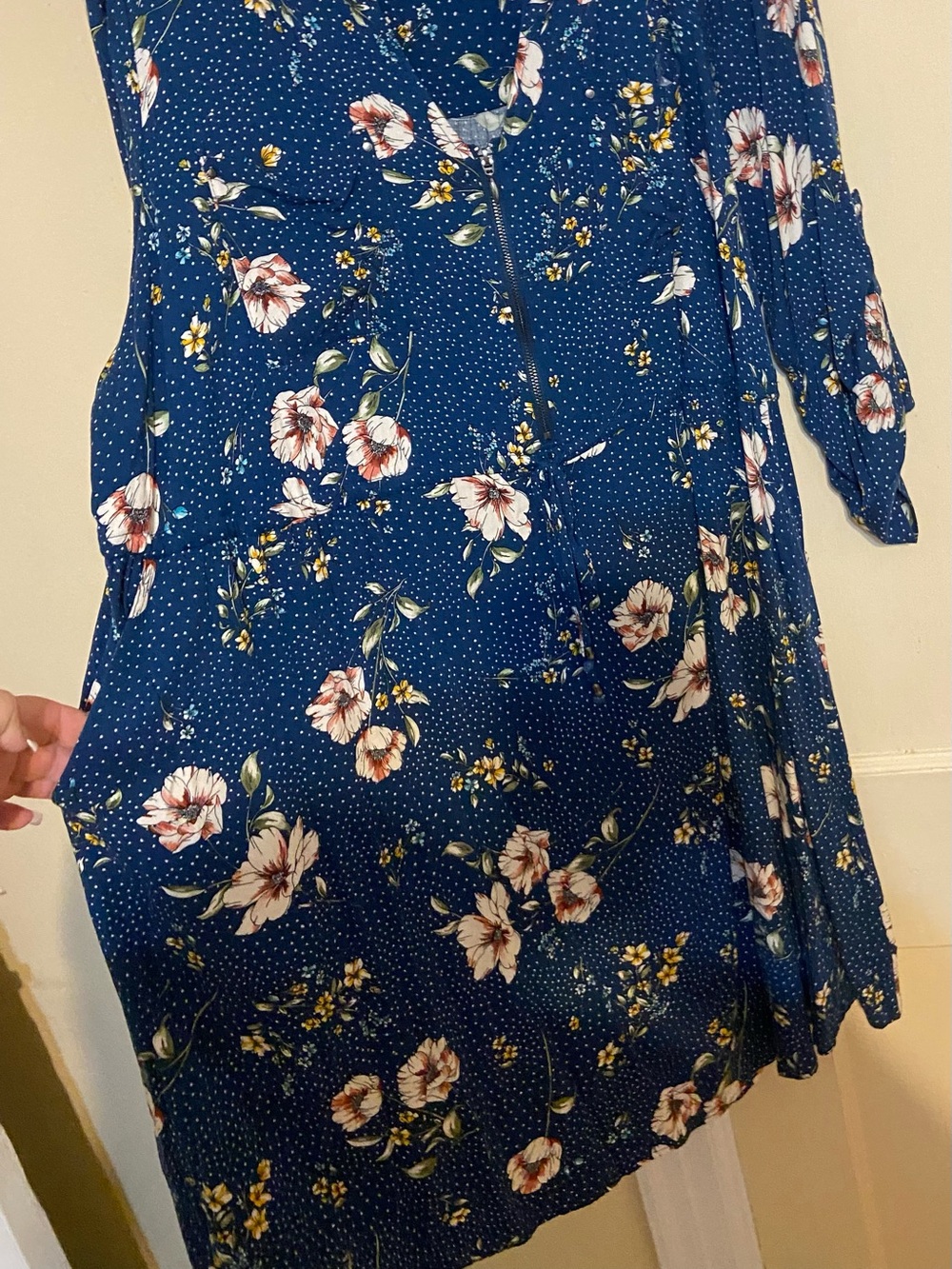 Floral Navy Fit & Flare Dress